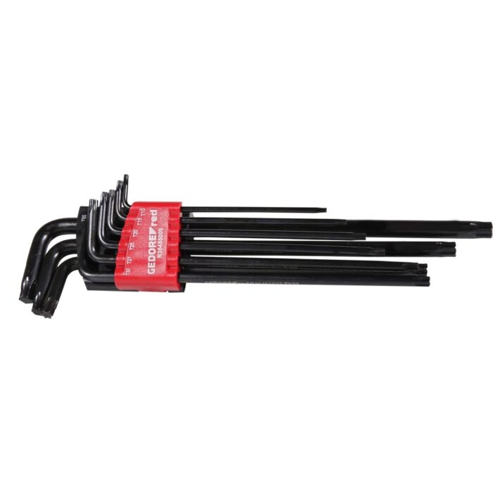 Jogo de Chaves L TX Longas (Perfil Hexalobular), 9 peças R36455009 - Gedore Red